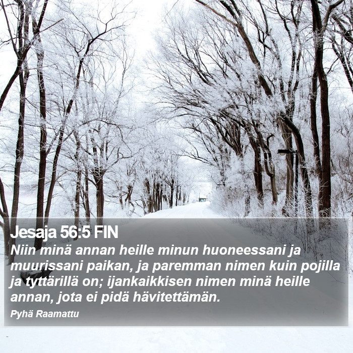 Jesaja 56:5 FIN Bible Study