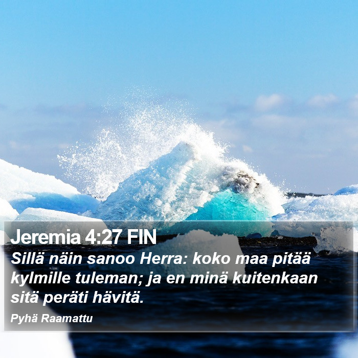 Jeremia 4:27 FIN Bible Study