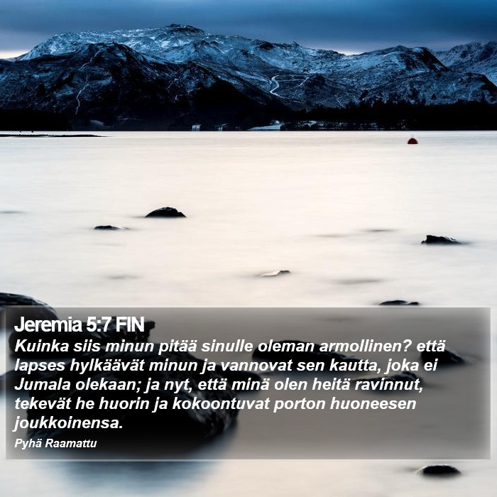 Jeremia 5:7 FIN Bible Study
