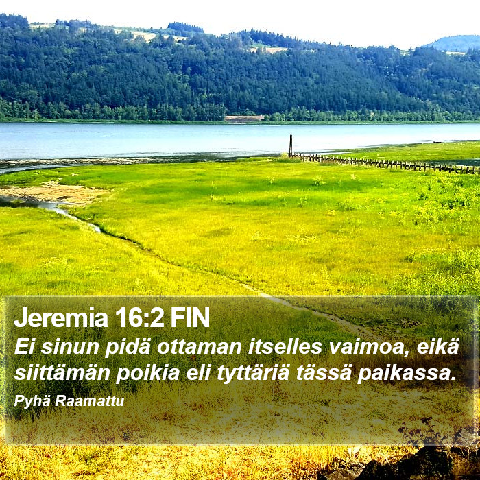 Jeremia 16:2 FIN Bible Study
