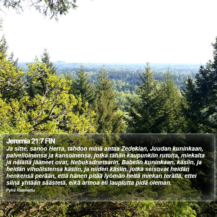 Jeremia 21:7 FIN Bible Study