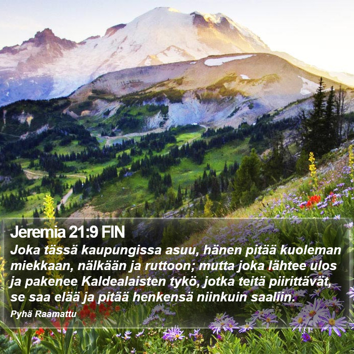 Jeremia 21:9 FIN Bible Study