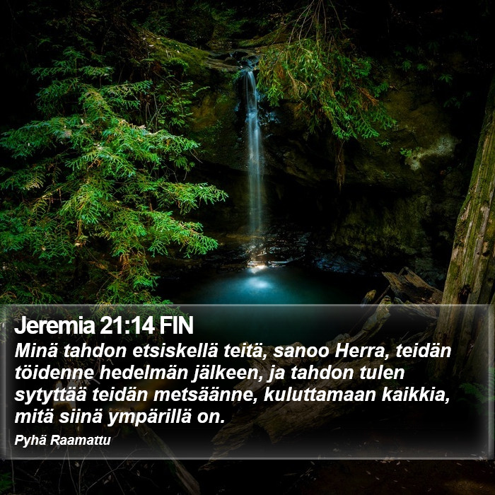 Jeremia 21:14 FIN Bible Study