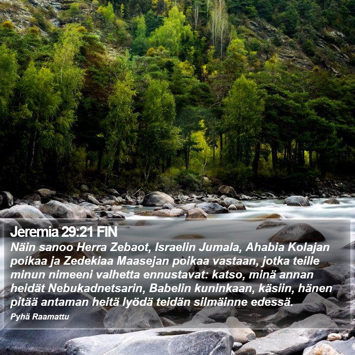 Jeremia 29:21 FIN Bible Study