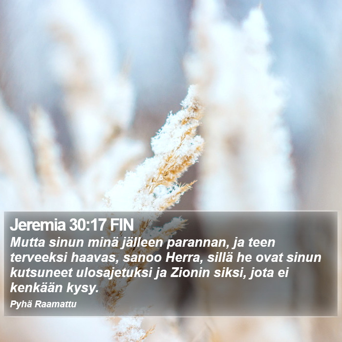 Jeremia 30:17 FIN Bible Study