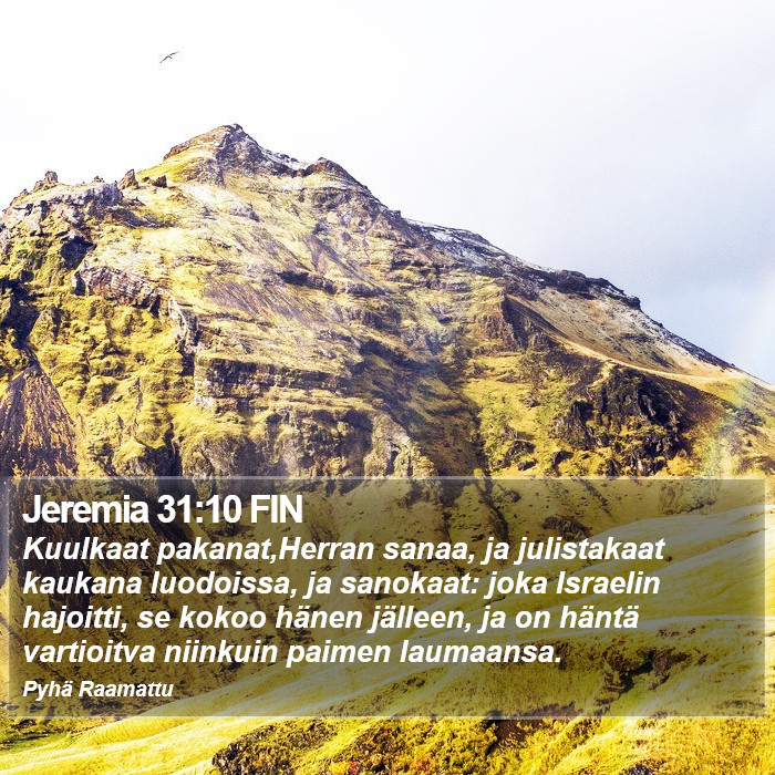 Jeremia 31:10 FIN Bible Study