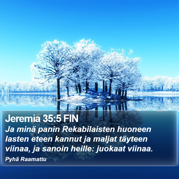 Jeremia 35:5 FIN Bible Study