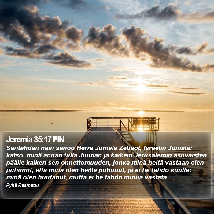 Jeremia 35:17 FIN Bible Study