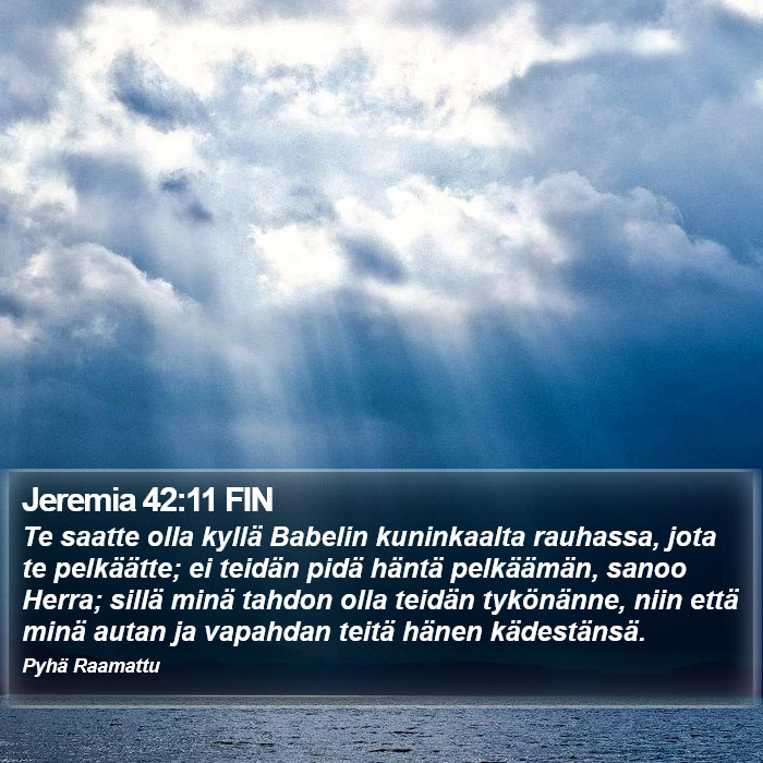 Jeremia 42:11 FIN Bible Study