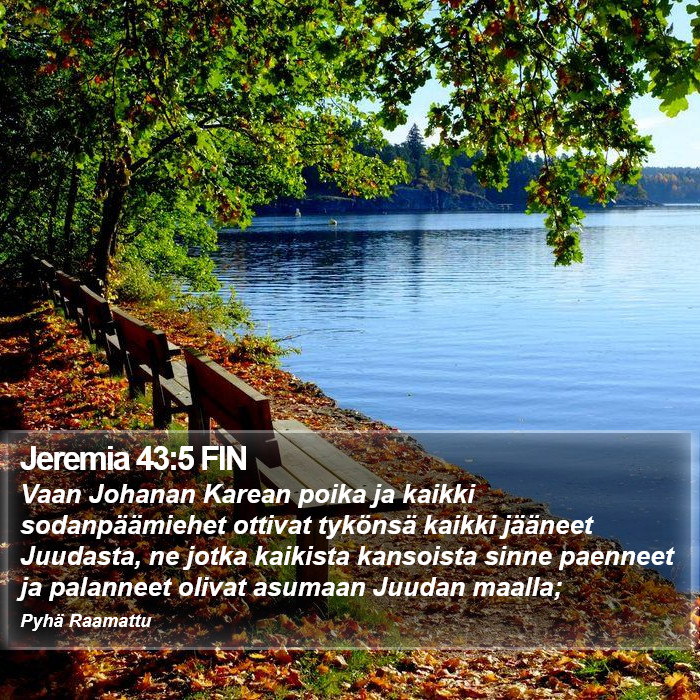 Jeremia 43:5 FIN Bible Study