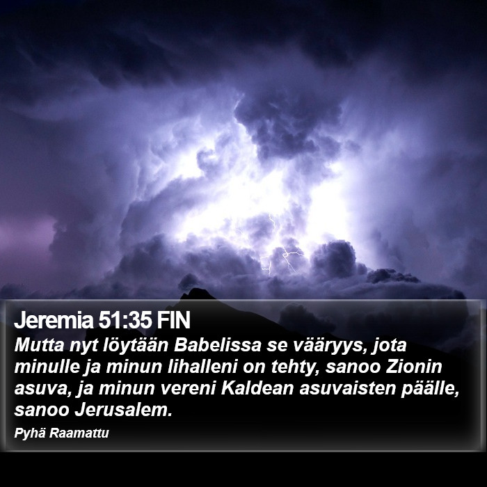 Jeremia 51:35 FIN Bible Study