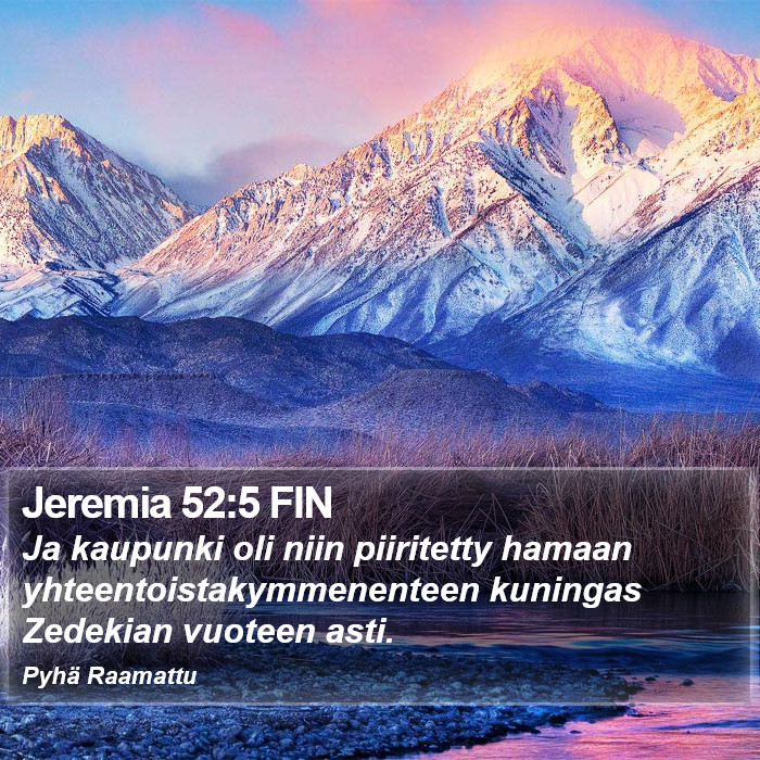 Jeremia 52:5 FIN Bible Study