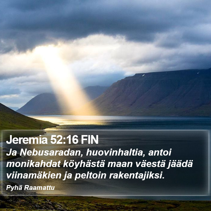 Jeremia 52:16 FIN Bible Study