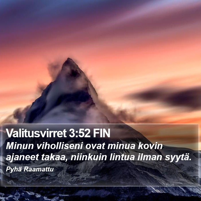 Valitusvirret 3:52 FIN Bible Study