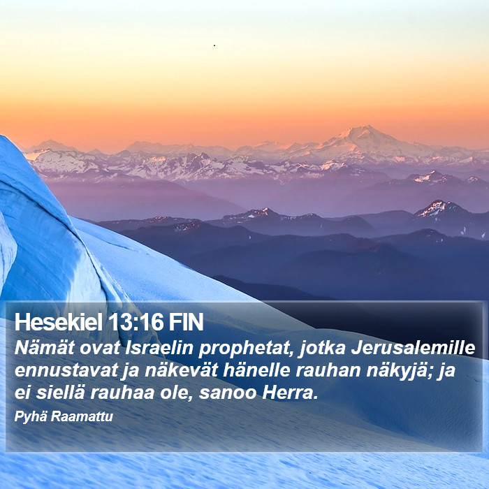 Hesekiel 13:16 FIN Bible Study
