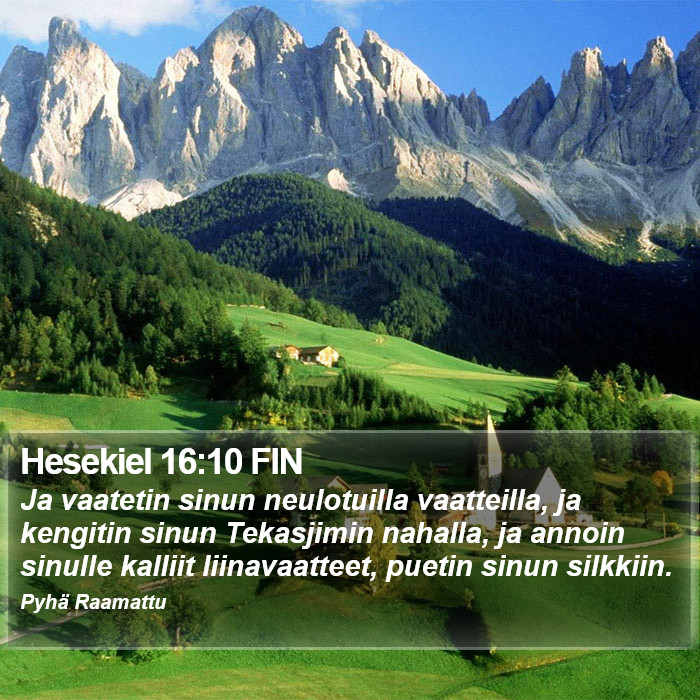 Hesekiel 16:10 FIN Bible Study
