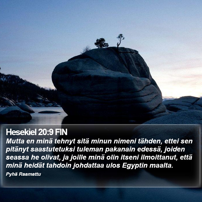 Hesekiel 20:9 FIN Bible Study