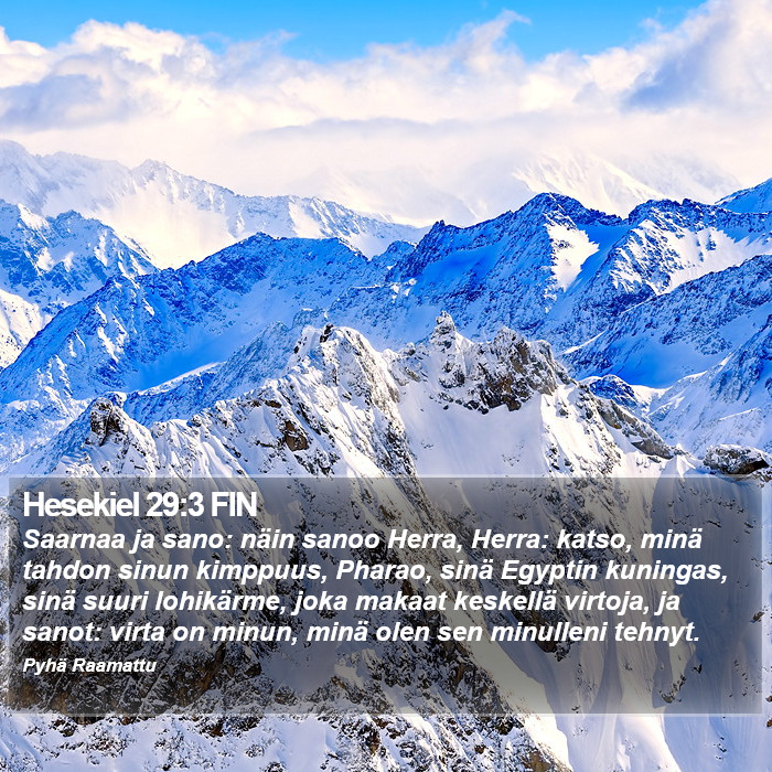 Hesekiel 29:3 FIN Bible Study
