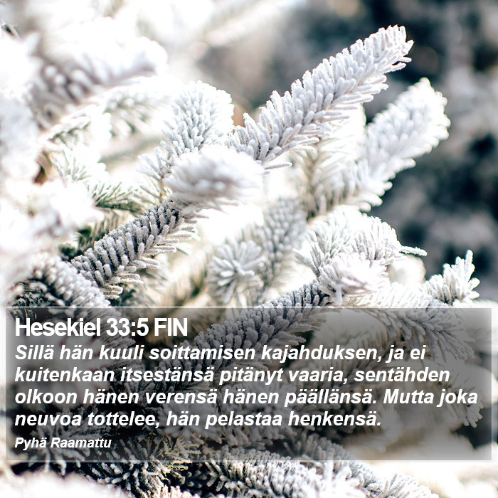 Hesekiel 33:5 FIN Bible Study