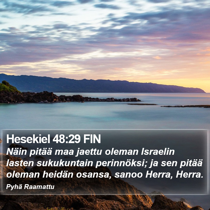 Hesekiel 48:29 FIN Bible Study
