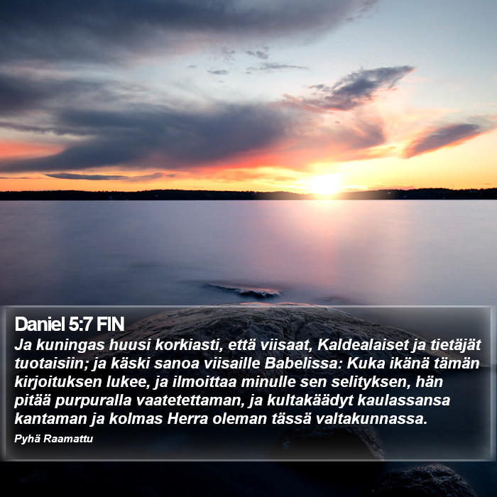 Daniel 5:7 FIN Bible Study