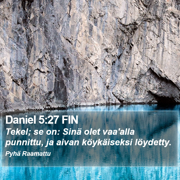 Daniel 5:27 FIN Bible Study