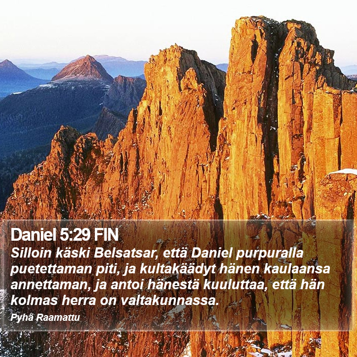 Daniel 5:29 FIN Bible Study