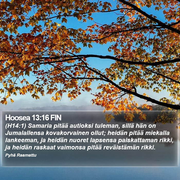 Hoosea 13:16 FIN Bible Study