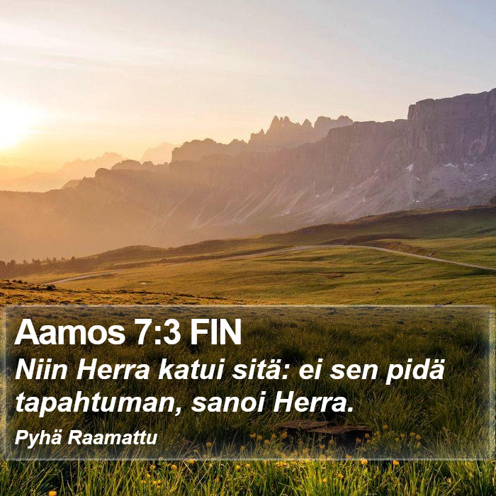Aamos 7:3 FIN Bible Study