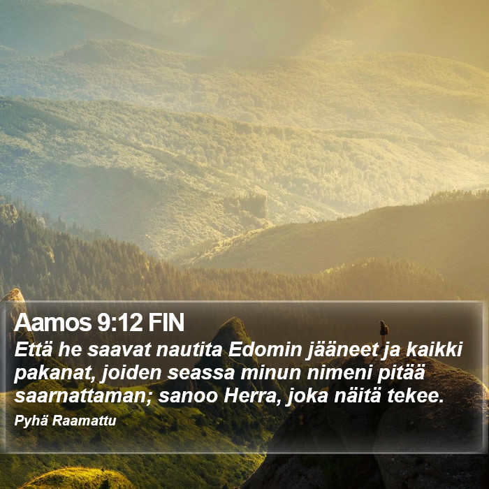 Aamos 9:12 FIN Bible Study