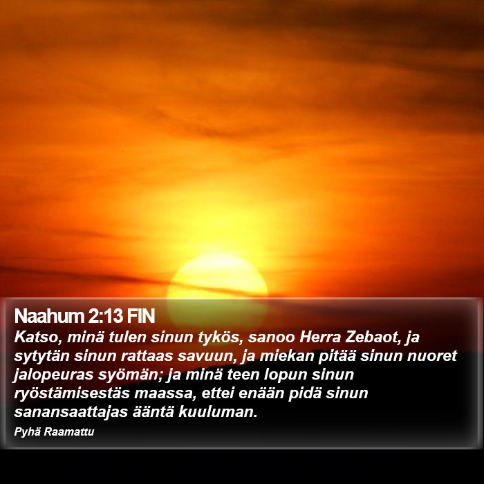 Naahum 2:13 FIN Bible Study
