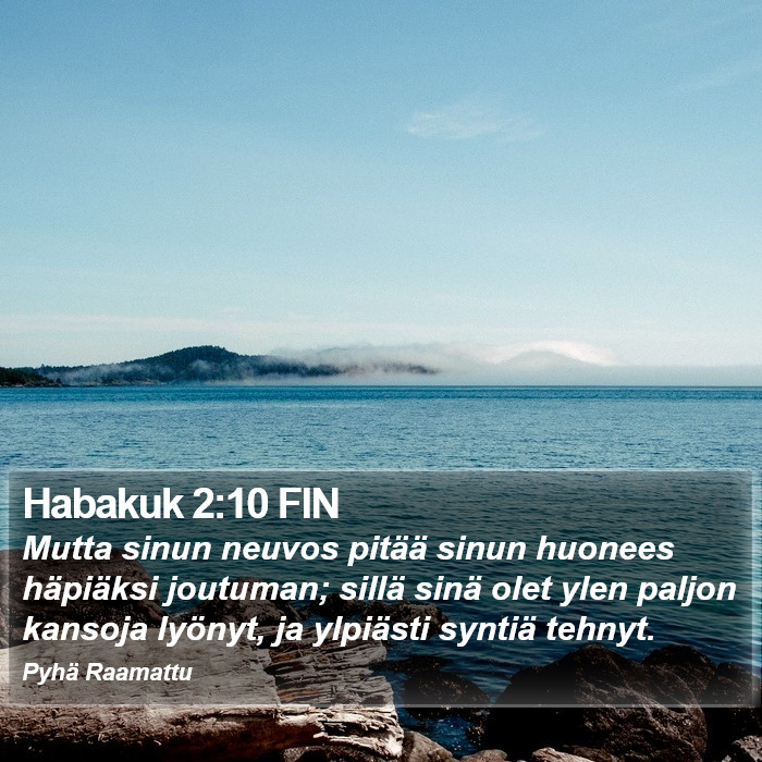 Habakuk 2:10 FIN Bible Study