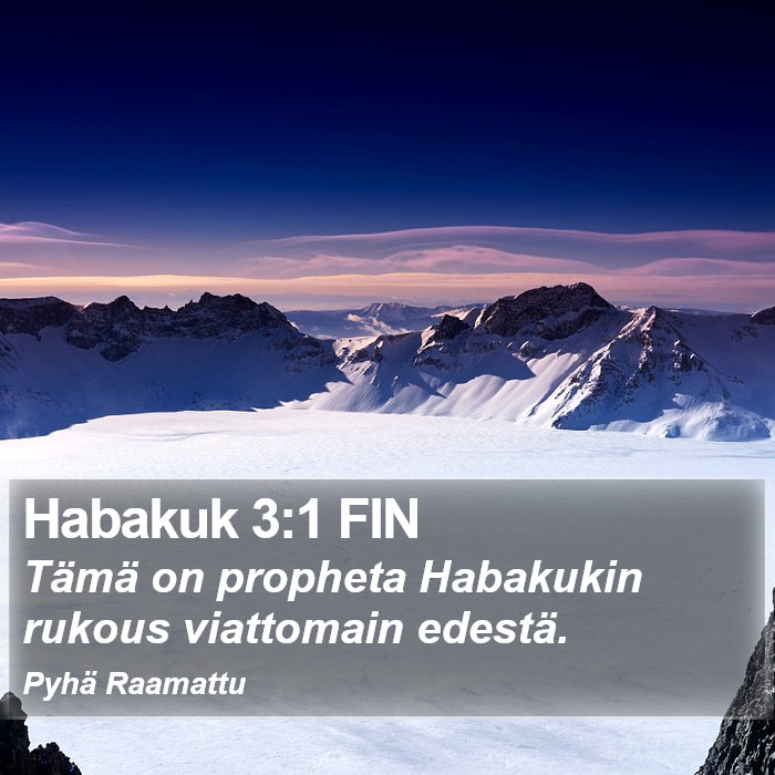 Habakuk 3:1 FIN Bible Study