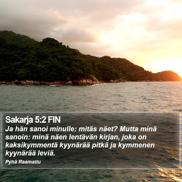 Sakarja 5:2 FIN Bible Study