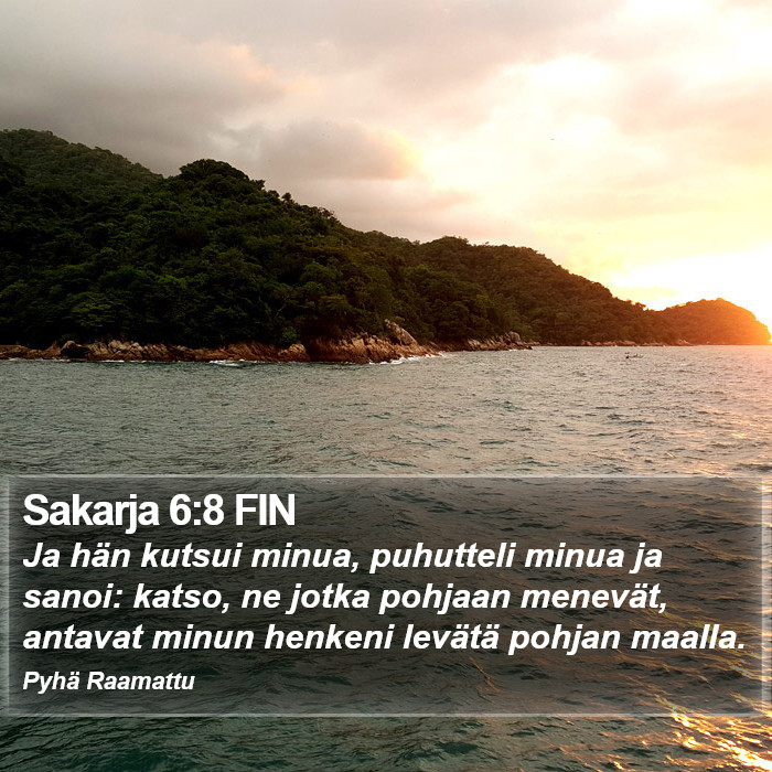 Sakarja 6:8 FIN Bible Study
