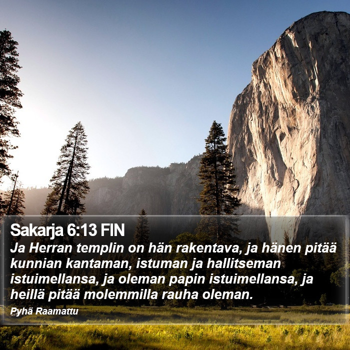 Sakarja 6:13 FIN Bible Study