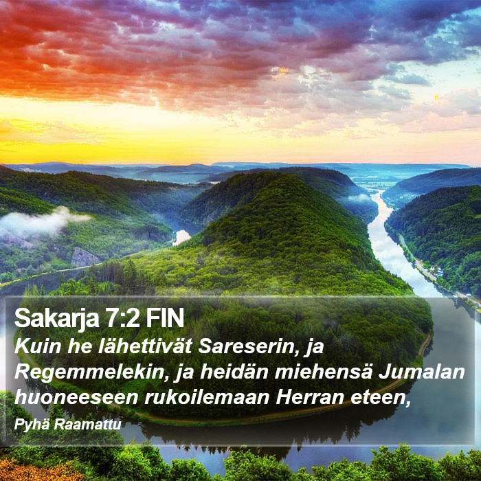 Sakarja 7:2 FIN Bible Study