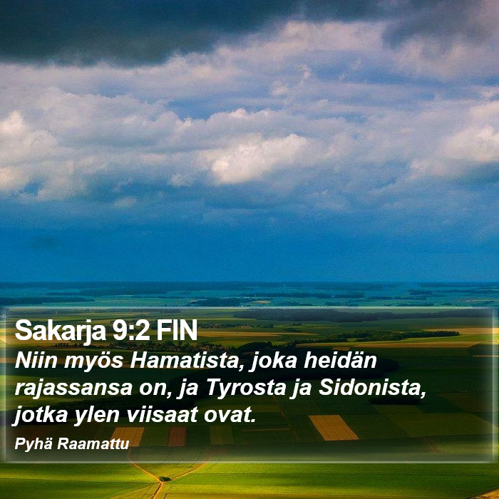 Sakarja 9:2 FIN Bible Study