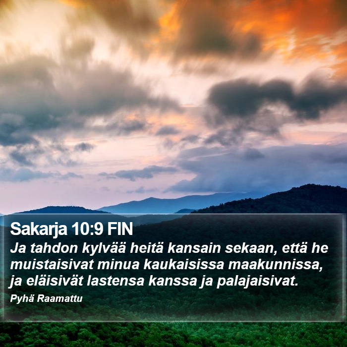 Sakarja 10:9 FIN Bible Study