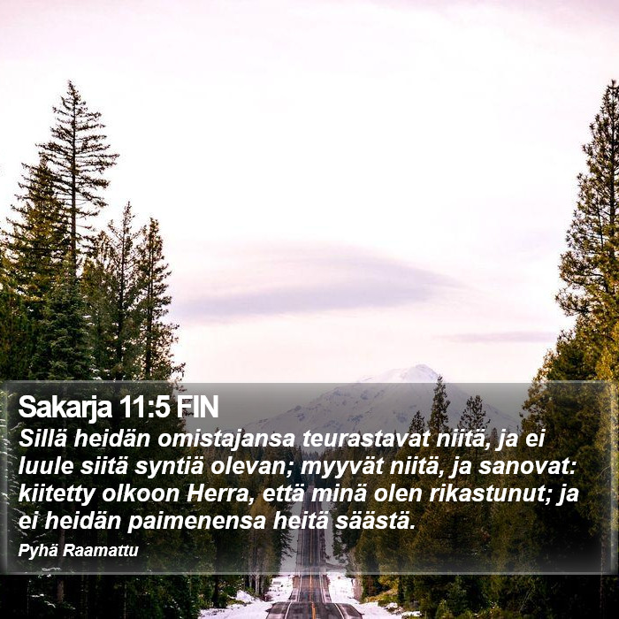 Sakarja 11:5 FIN Bible Study