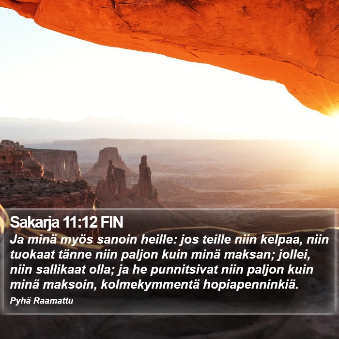 Sakarja 11:12 FIN Bible Study