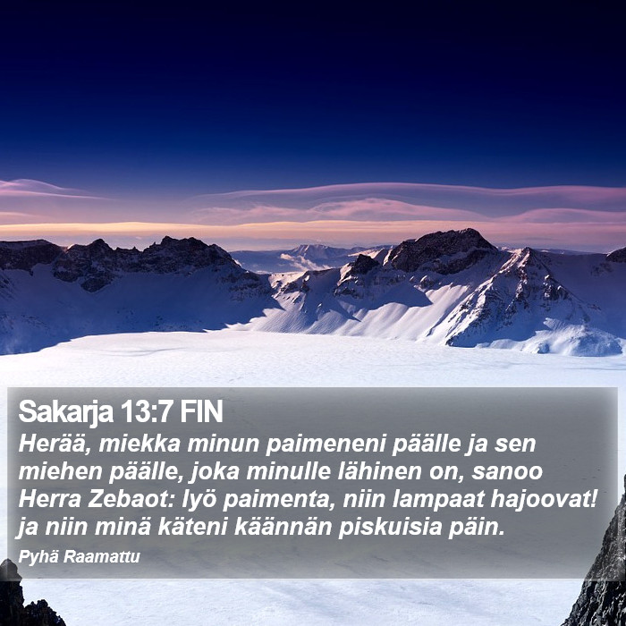 Sakarja 13:7 FIN Bible Study