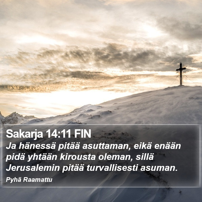 Sakarja 14:11 FIN Bible Study