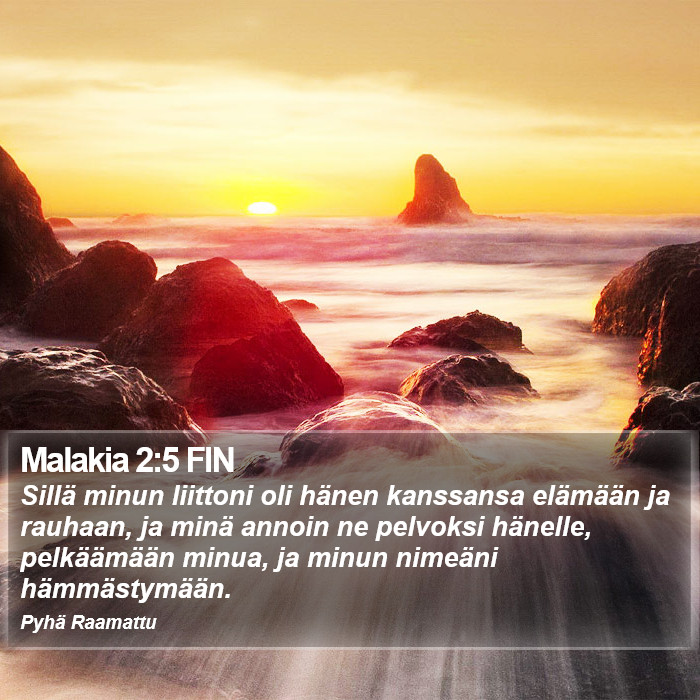 Malakia 2:5 FIN Bible Study