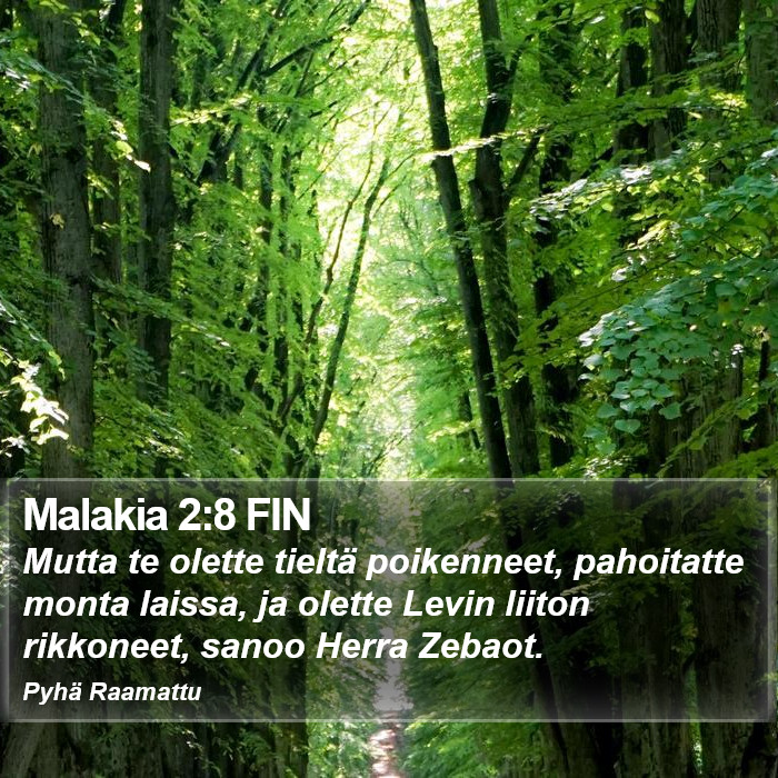 Malakia 2:8 FIN Bible Study