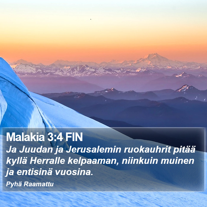 Malakia 3:4 FIN Bible Study