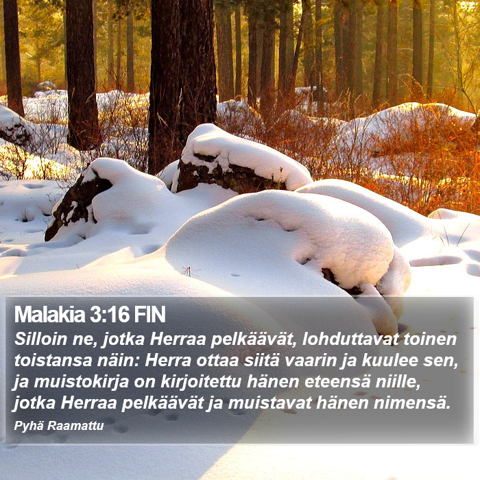 Malakia 3:16 FIN Bible Study