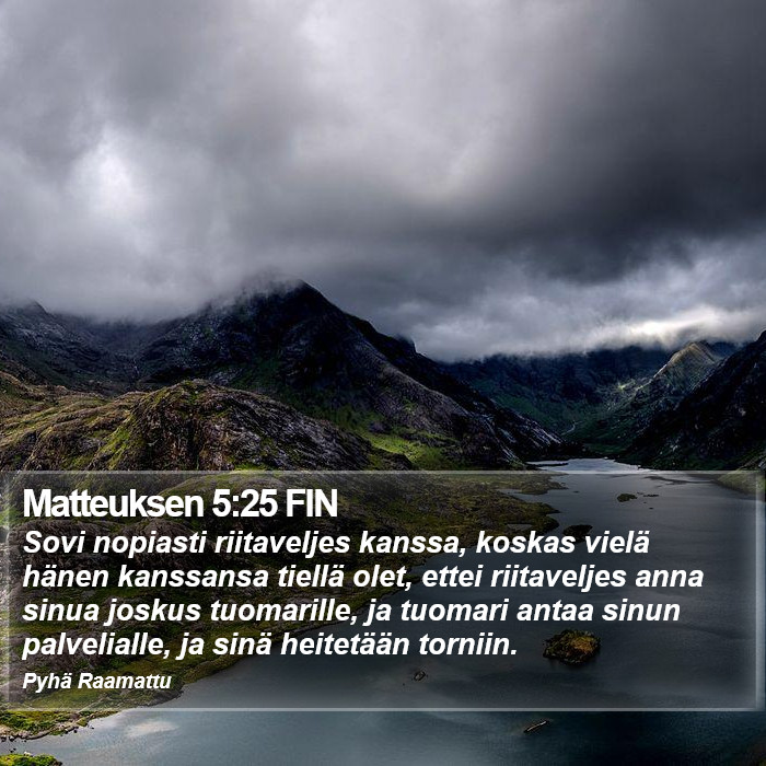 Matteuksen 5:25 FIN Bible Study