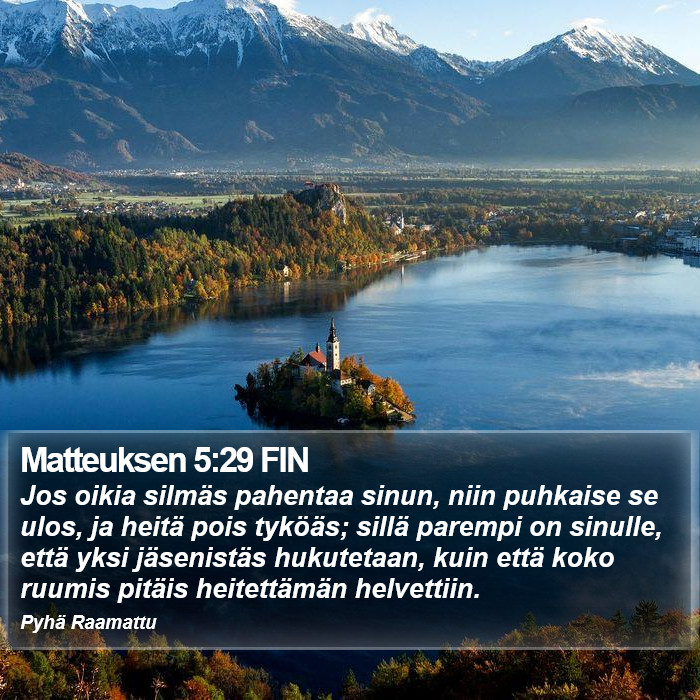 Matteuksen 5:29 FIN Bible Study