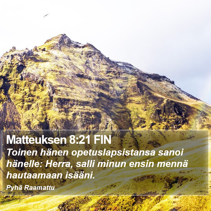 Matteuksen 8:21 FIN Bible Study